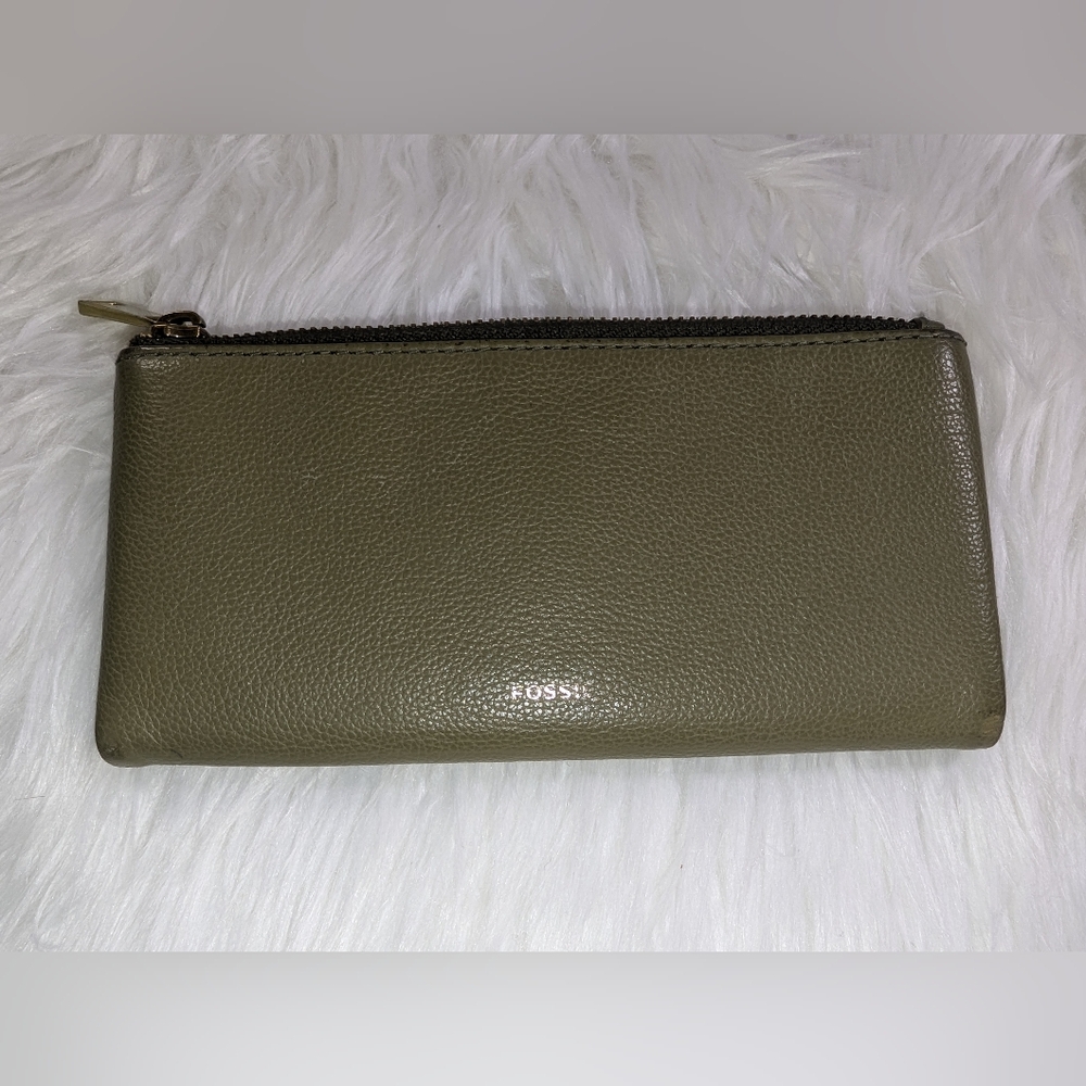 Fossil Green Leather Wallet